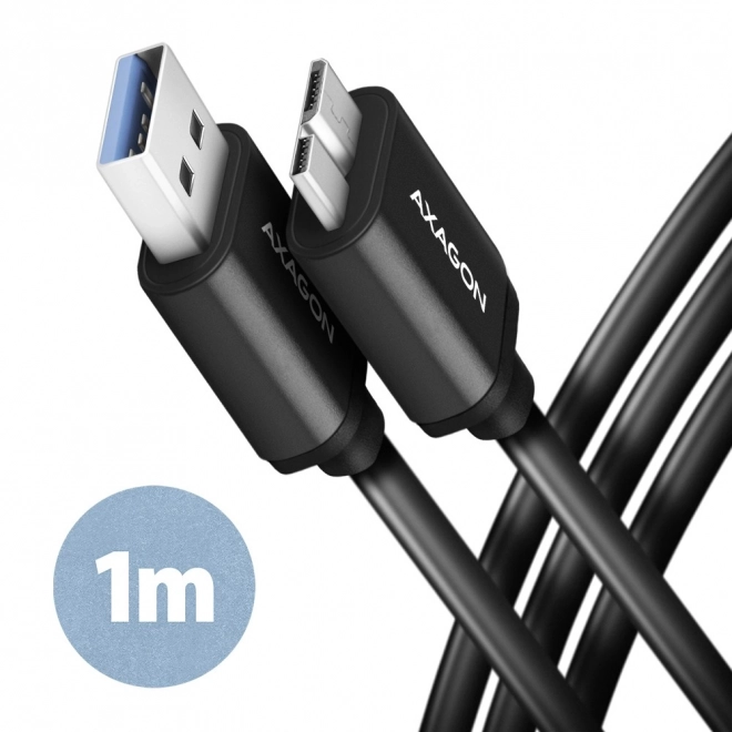 Prémium Micro-B USB és USB-A kábel 1m, 3A