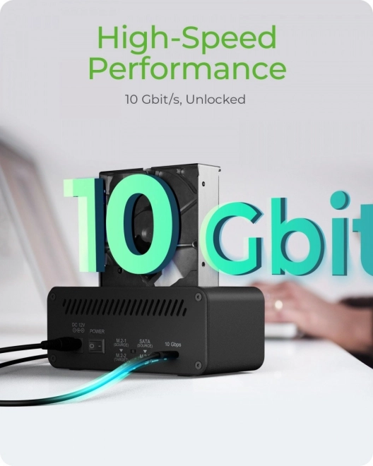 Klonáló és dokkolóállomás HDD/SSD és M.2 meghajtókhoz USB 3.2 Gen 1 Type-C