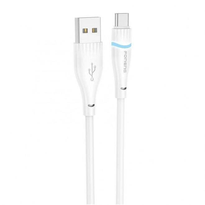 Usb-A - Usb-C kábel Foneng 3A, 1,2m (fehér)