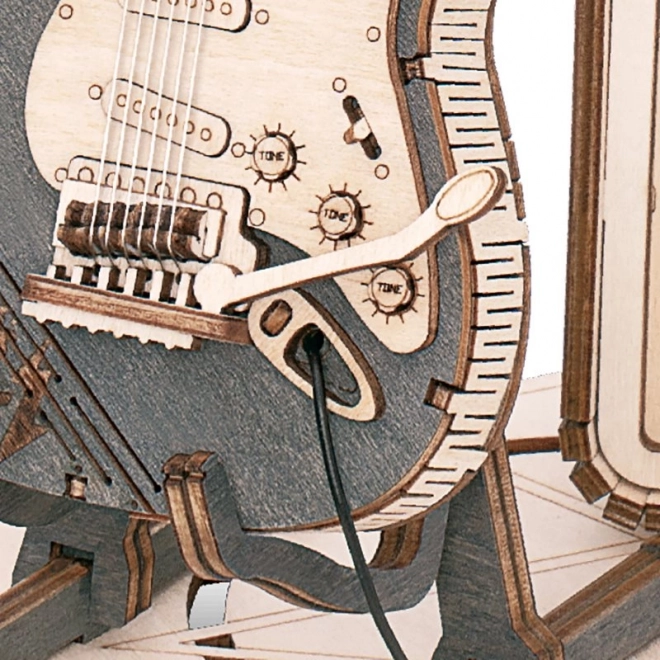 Fából készült 3D puzzle elektromos gitár Roboról