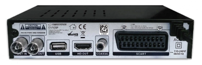 Modern dekóder DVB-T/T2 HEVC-vel