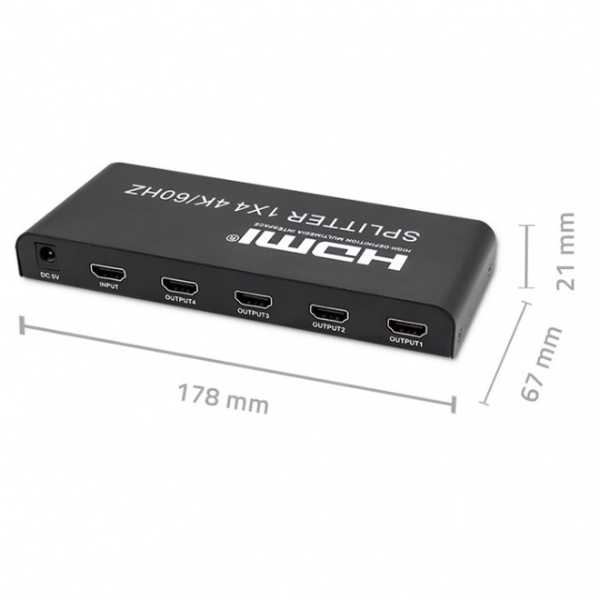 Aktív HDMI elosztó 4K kompatibilitással