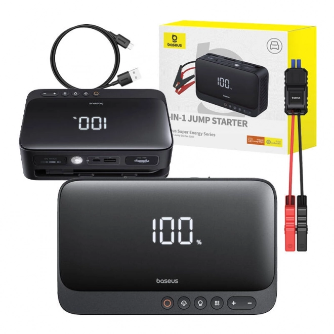 Autós powerbank és bikázó Baseus Super Energy 600A fekete
