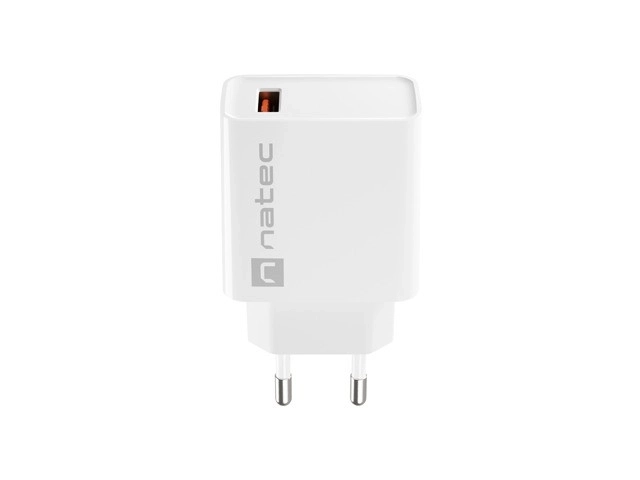 Natec Ribera fehér USB-A töltő