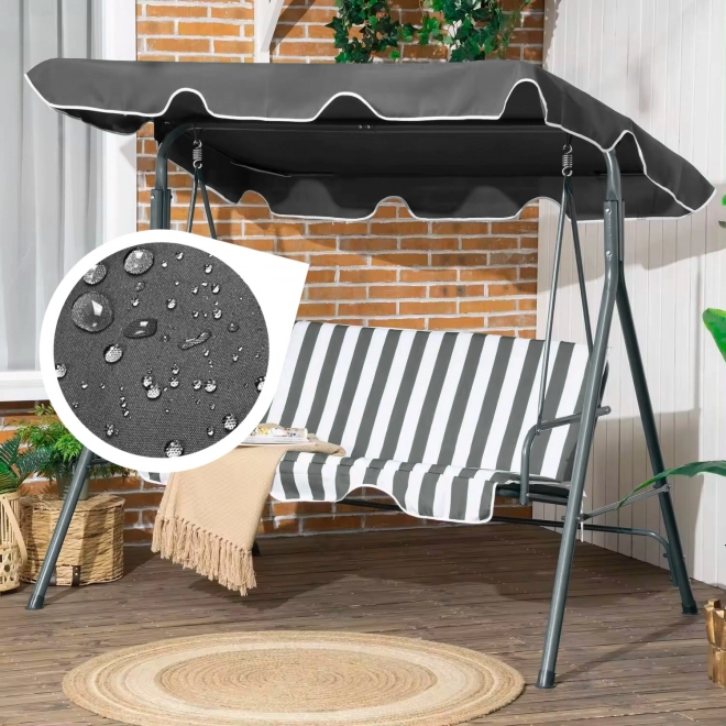 Vízálló kerti hinta tető 200x120 cm szürke ModernHome