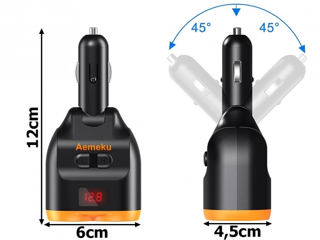 Autós szivargyújtó elosztó dupla USB-A, USB-C QC 3.0 töltő