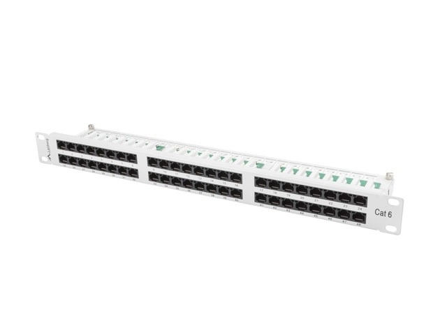 Patch panel 48 portos szürke