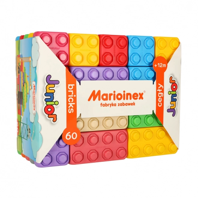 Marioinex színes építőkockák junior 60 darabos készlet