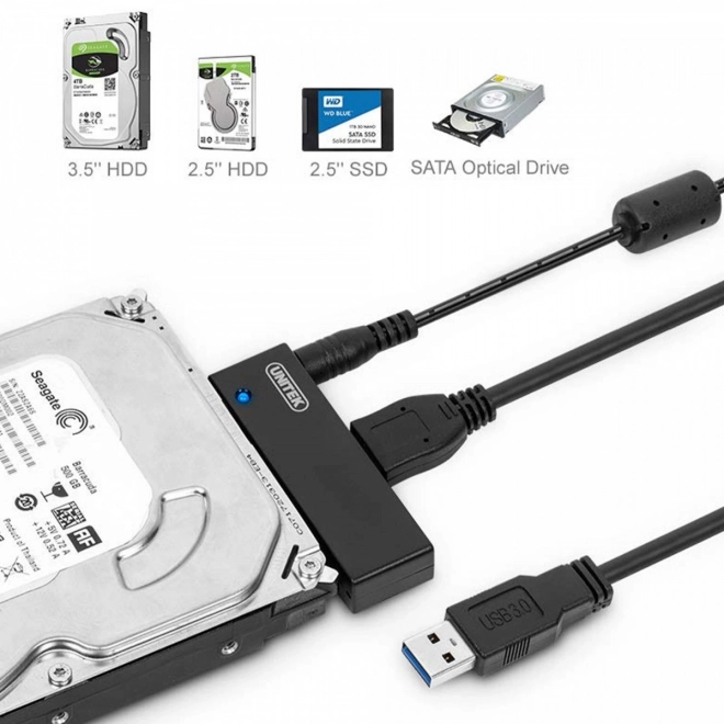 USB 3.0 - SATA III adapter HDD/SSD 2,5/3,5 hüvelyk