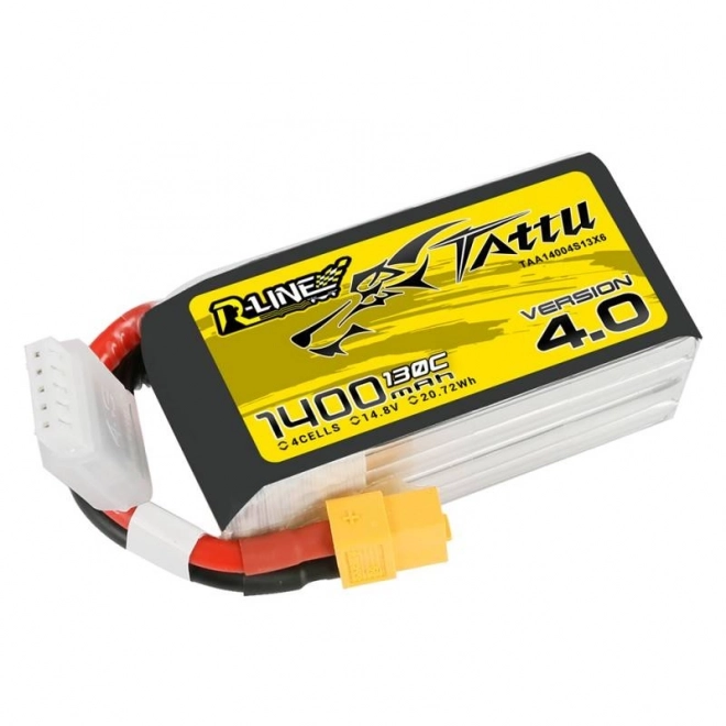 Tattu R-Line 1400mAh akkumulátor 14,8V 130C 4S1P XT60