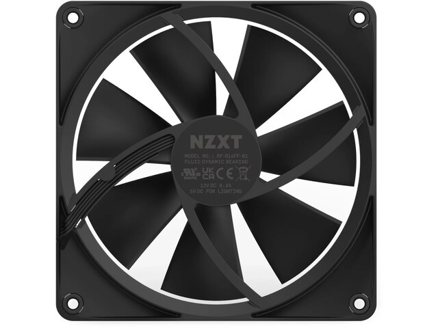 Rgb világítású csendes ventilátor 140mm fekete