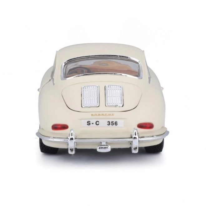 Bburago Porsche 356B Coupe (1961) elefántcsont színű modellautó 1:24