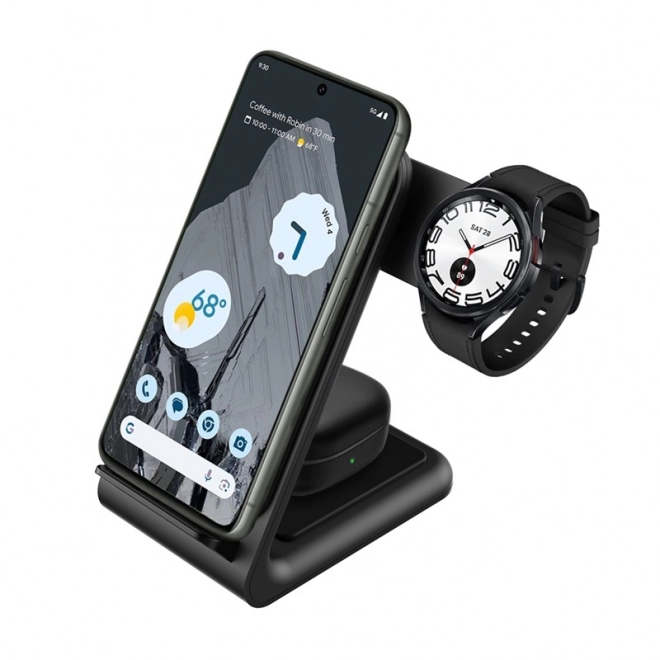 Powerspot 3 az 1-ben vezeték nélküli töltő iPhone, Samsung és Android készülékekhez, Galaxy Watch és TWS fülhallgatókhoz
