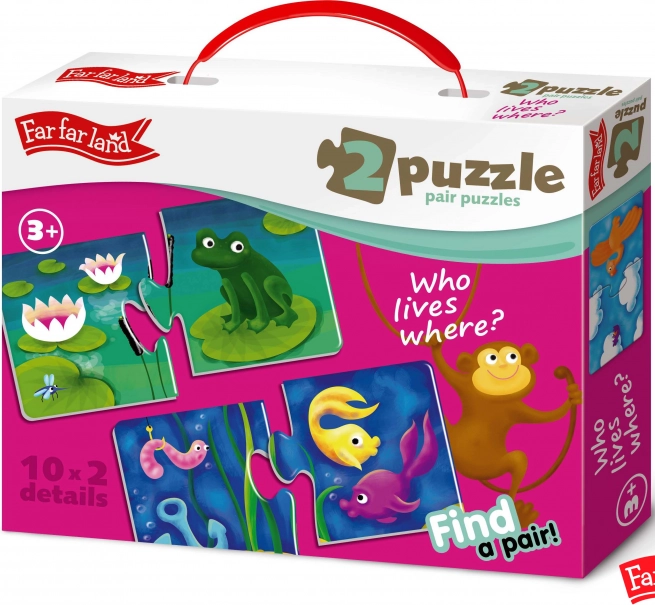 Far Far Land Puzzle állatpárosító házikók