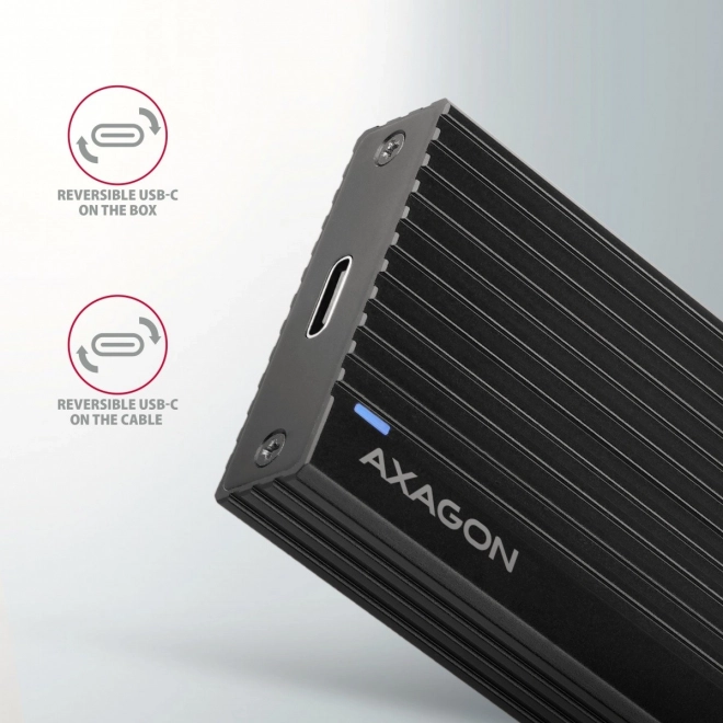 Axagon külső alumínium ház USB-C 3.2 Gen 2 NVMe M.2 SSD-hez