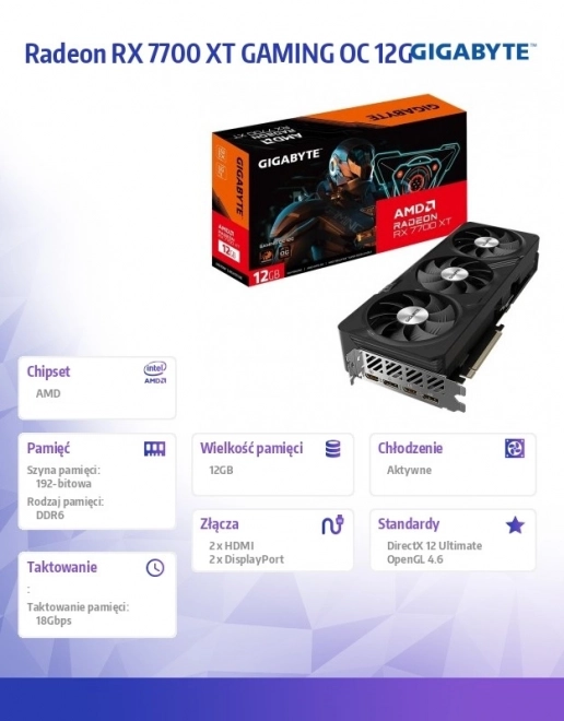 Radeon RX 7700 XT Gaming OC grafikus kártya