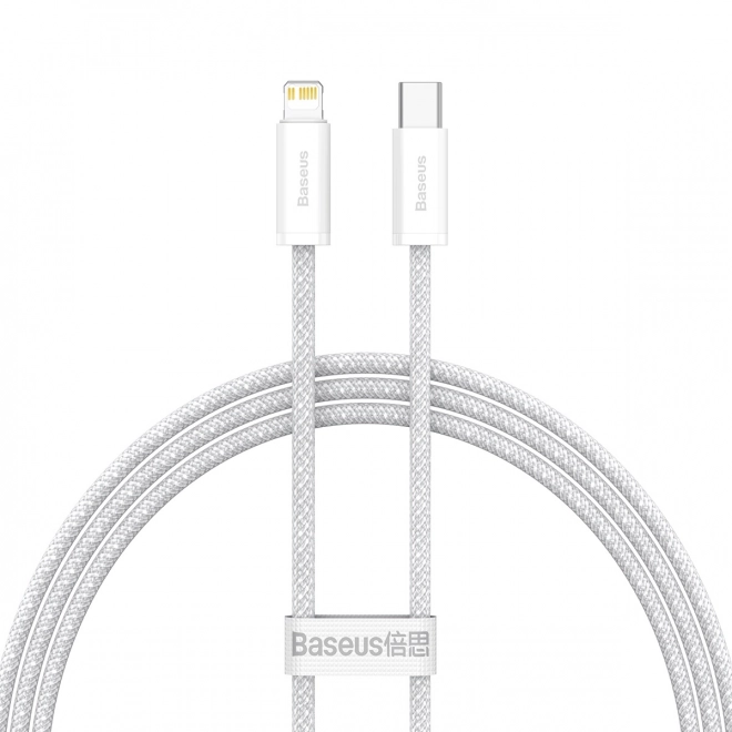 Baseus lightning és usb-c kábel, 1 m, fehér