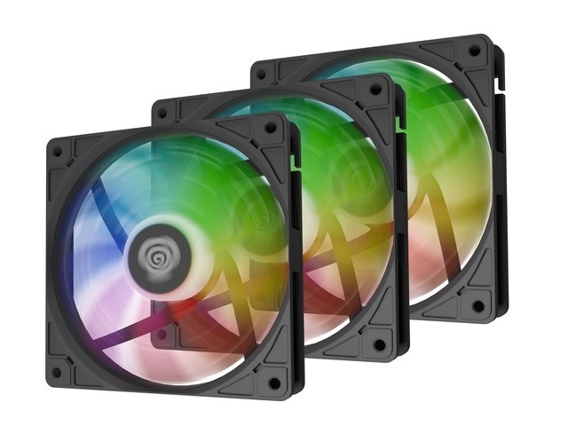 Sada 3 ventilátorok Genesis Oxal 120 ARGB fekete