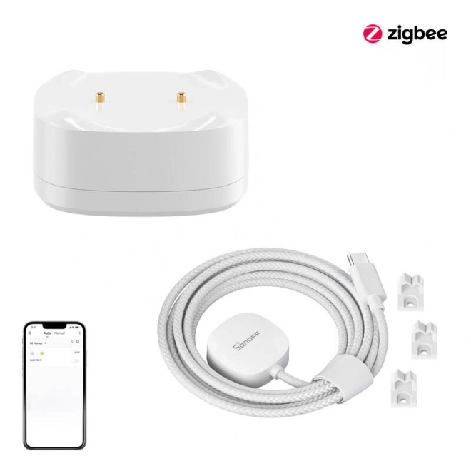 Sonoff ZigBee vízszivárgás és árvíz érzékelő készlet - SNZB-05P + WLDC200 kábel