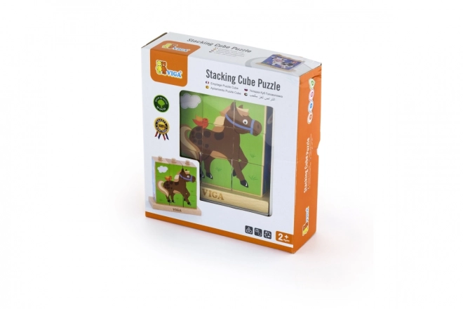 Viga fa puzzle háziállatok