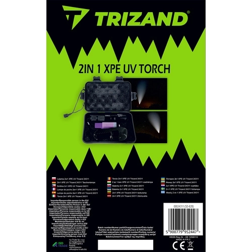 Trizand LED zseblámpa UV fénnyel