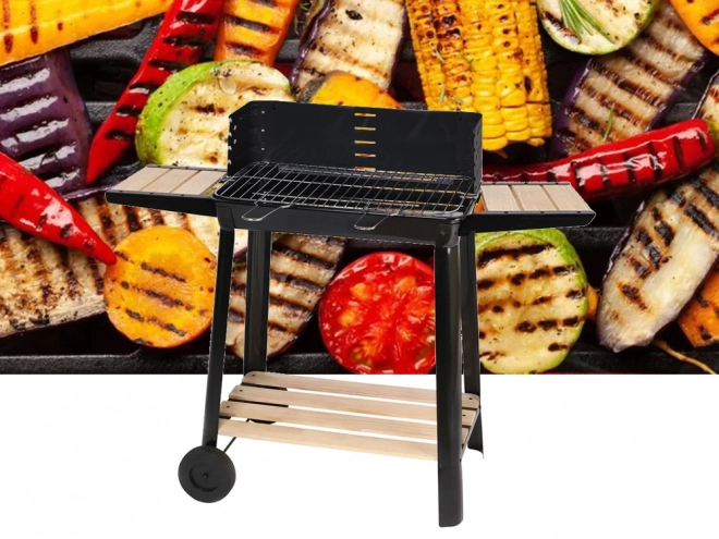 Nagy kerti grill faszénre