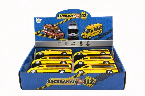 Auto mentőkocsi 15cm fény és hang effektekkel