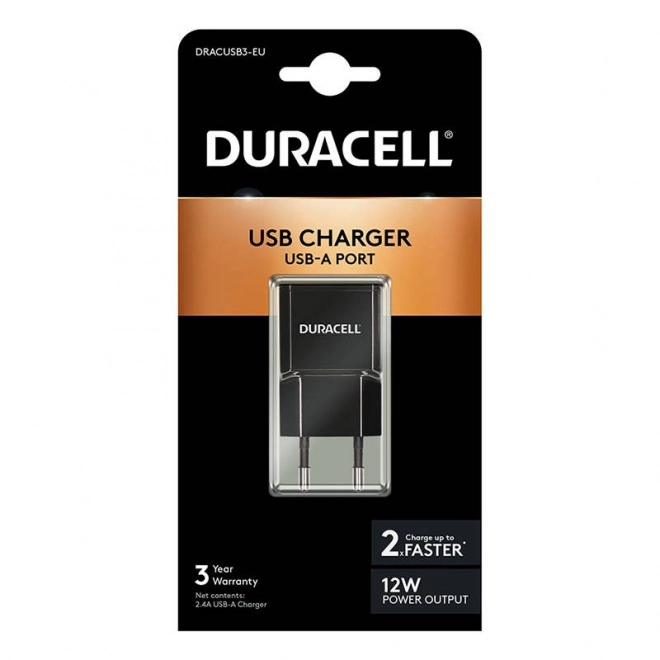 Duracell hálózati USB töltő 2,4 A fekete