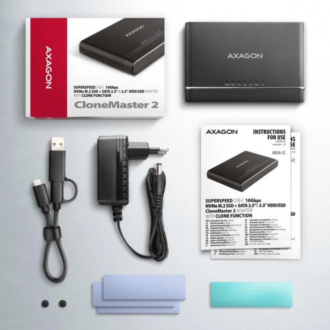 Axagon Clone Master 2 USB-C adapter