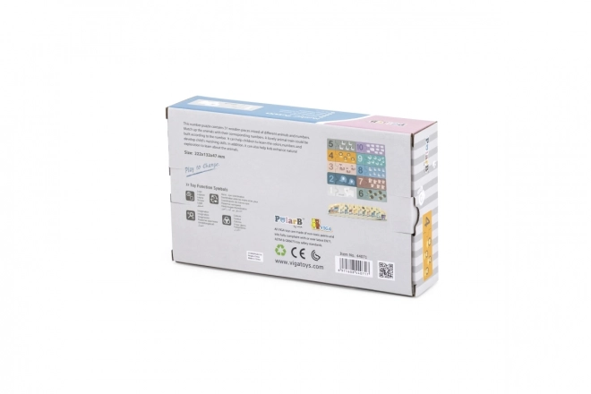 Drewniane numerikus puzzle - VIGA PolarB Montessori