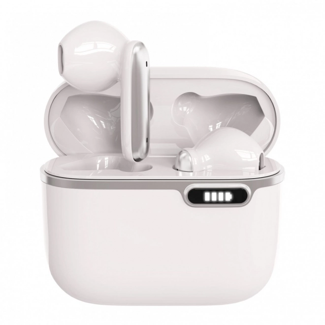 Fehér Bluetooth fejhallgató HQ mikrofonnal TWS (USB-C)