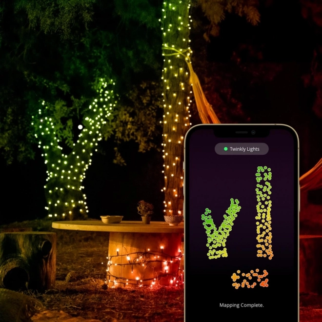 Intelligens karácsonyi fényfüzér 400 LED RGB 32m