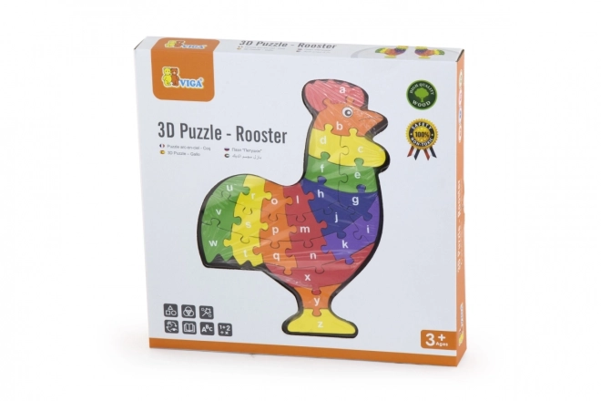 3D puzzle - kakas betűkkel