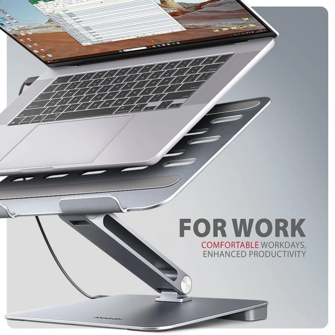Axagon 7 az 1-ben laptopállvány és hub