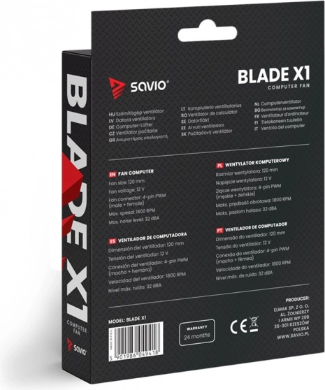 BLADE X1 120mm 4-pin PWM ventilátor