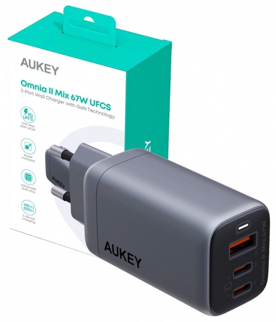 Aukey többportos falitöltő 67W