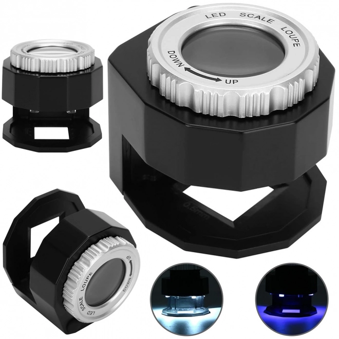 Zsebmikroszkóp LED és UV fénnyel