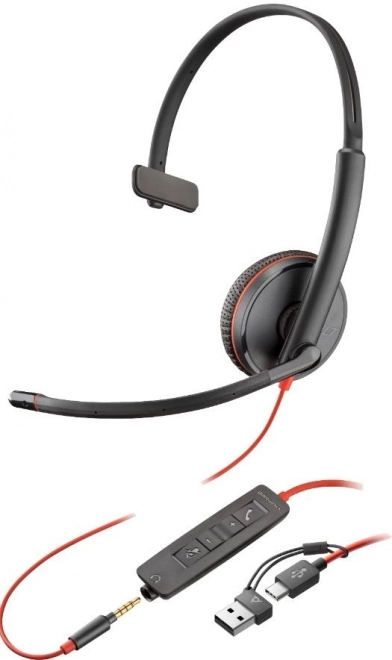 Blackwire monó headset USB-C/A+3,5mm