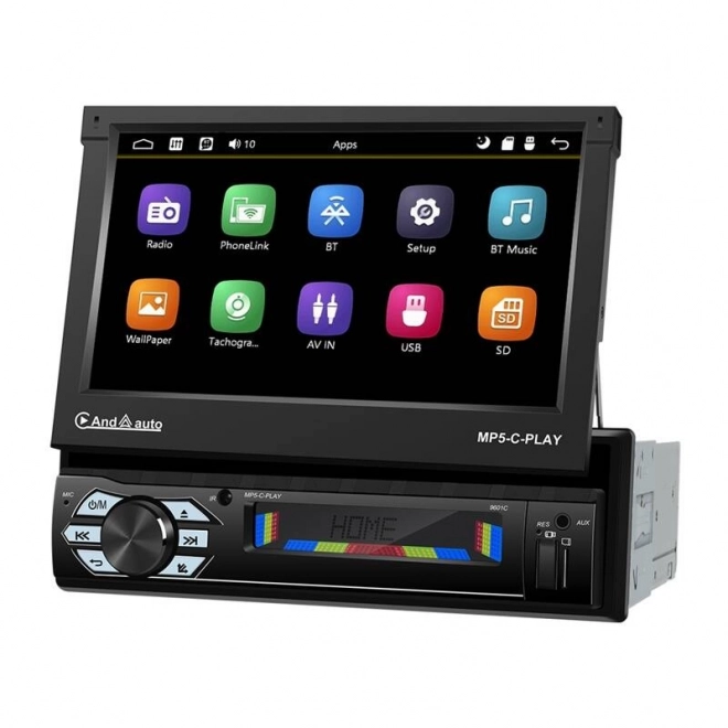 Autós monitor 9,0" Podofo Carplay és Android Auto támogatással