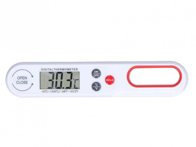 Konyhai LCD tűs húshőmérő és borhőmérő összecsukható
