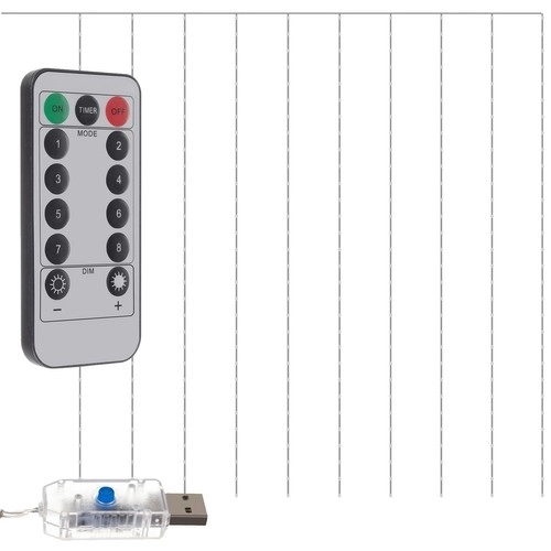 LED meleg fehér fényfüggöny - 3 m, 300 LED
