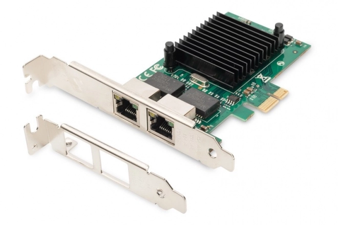 Gigabites hálózati kártya PCI Express 2x RJ45 10/100/1000Mbps