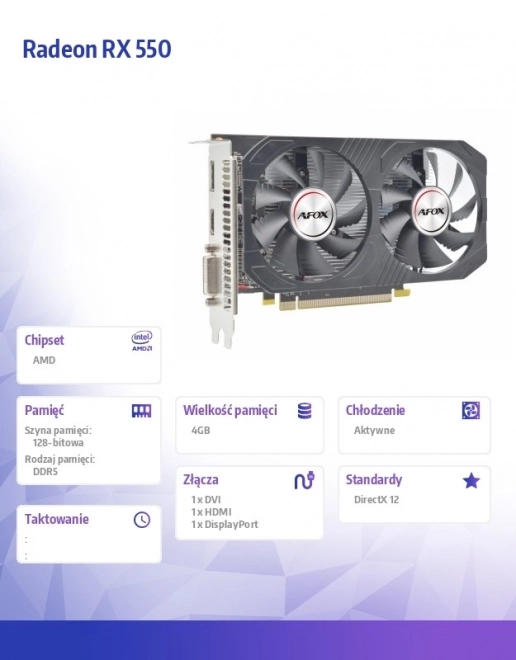 Radeon RX 550 grafikus kártya