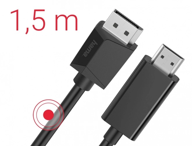 DisplayPort HDMI kábel 4K 1,5 m