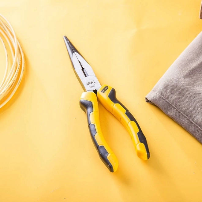 hosszú orrú fogó Deli Tools