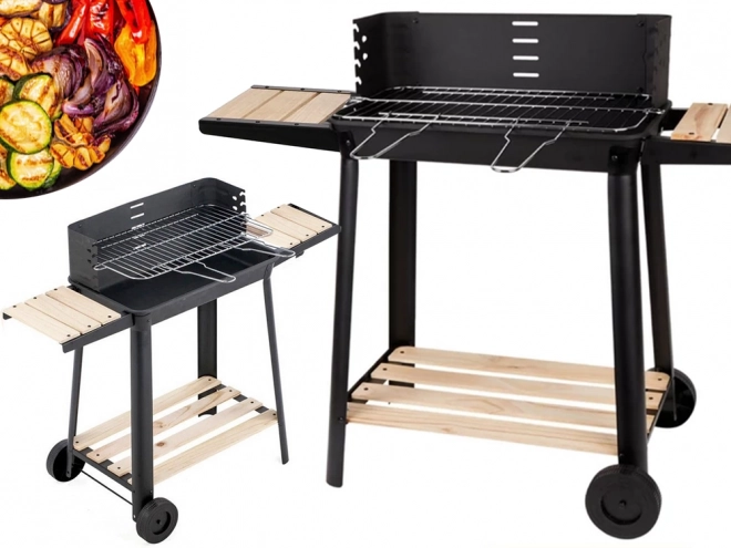 Nagy kerti grill faszénre
