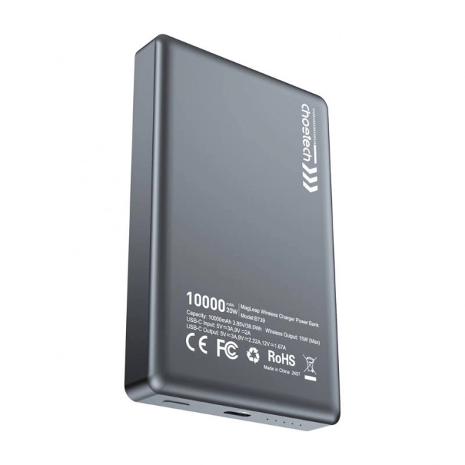 Choetech vékony fekete powerbank 10000mAh 20W PD