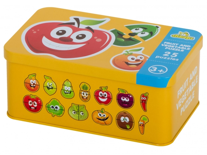 Oktató puzzle gyümölcsökkel és zöldségekkel 25 darabos