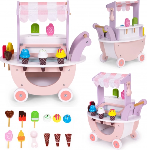 fa fagyis bódé gyerekeknek, 12 db, ECOTOYS