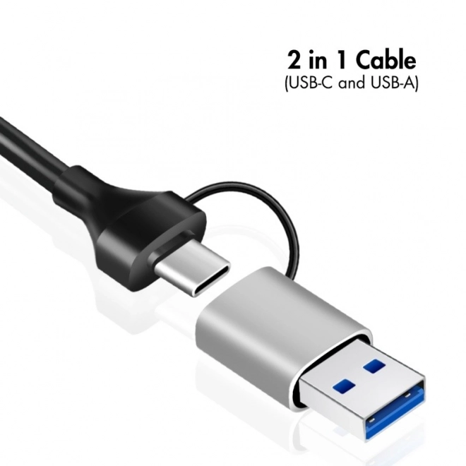 Szürke USB-A/-C adapter 2,5G Ethernethez